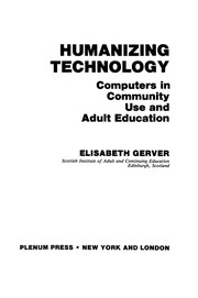 Cover of Humanizing technology by Elisabeth Gerver