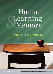 Cover of Human Learning and Memory by David Lieberman