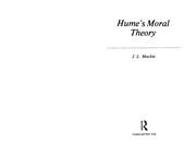 Front cover of Hume's moral theory by J. L. Mackie