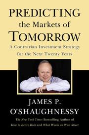 Cover of Predicting the Markets of Tomorrow by James P. O'Shaughnessy