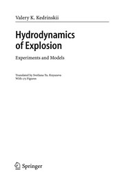 Front cover of Hydrodynamics of explosion by V. K. Kedrinskiĭ