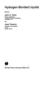 Front cover of Hydrogen-bonded liquids by NATO Advanced Study Institute on Hydrogen-bonded Liquids (1989 Institut scientifique de Cargèse)