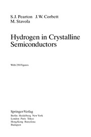Cover of Hydrogen in Crystalline Semiconductors by Stephen J. Pearton