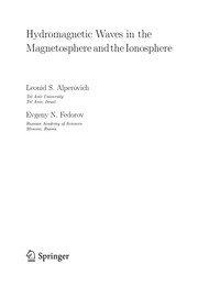 Front cover of Hydromagnetic waves in the magnetosphere and the lonosphere by Leonid S. Alperovich