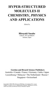 Cover of Hyper-structured molecules II by Hiroyuki Sasabe