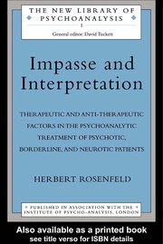 Cover of Impasse and interpretation by Herbert A. Rosenfeld