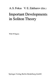 Cover of Important Developments in Soliton Theory by A. S. Fokas