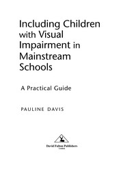 Front cover of Including children with visual impairment in mainstream schools by Pauline Davis