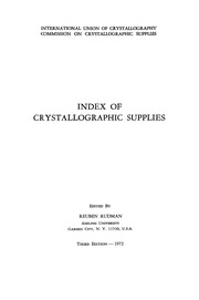 Front cover of Index of Crystallographic Supplies by Reuben Rudman