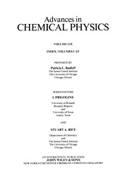 Front cover of Advances in chemical physics by Ilya Prigogine