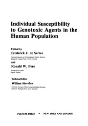 Cover of Individual Susceptibility to Genotoxic Agents in the Human Population by Frederick J. Serres