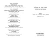Front cover of Influenza and public health by Susan Craddock