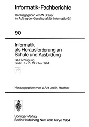 Front cover of Informatik als Herausforderung an Schule und Ausbildung by W. Arlt