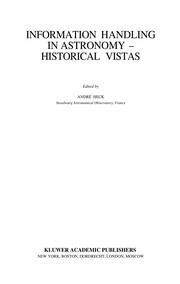 Front cover of Information handling in astronomy by A. Heck