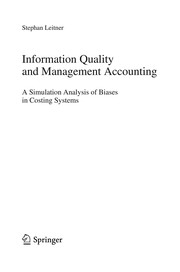 Front cover of Information Quality and Management Accounting by Stephan Leitner