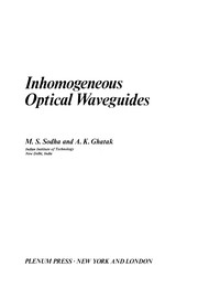 Cover of Inhomogeneous Optical Waveguides by M. S. Sodha