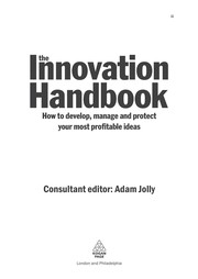 Front cover of The innovation handbook by Adam Jolly