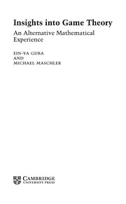 Cover of Insights into game theory by Ein-ya Gura