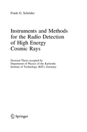 Front cover of Instruments and Methods for the Radio Detection of High Energy Cosmic Rays by Frank G. Schröder