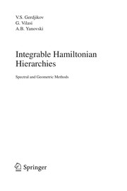 Front cover of Integrable Hamiltonian hierarchies by V. S. Gerdjikov
