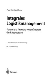 Front cover of Integrales Logistikmanagement by Paul Schönsleben