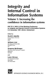 Cover of Integrity and Internal Control in Information Systems by Sushil Jajodia