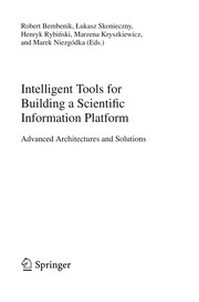 Cover of Intelligent Tools for Building a Scientific Information Platform by Robert Bembenik