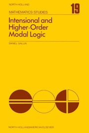 Cover of Intensional and higher-order modal logic by Daniel Gallin