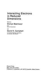 Front cover of Interacting Electrons in Reduced Dimensions by Dionys Baeriswyl