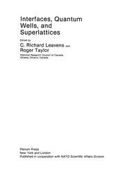 Front cover of Interfaces, Quantum Wells, and Superlattices by C. Richard Leavens