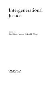 Cover of Intergenerational justice by Lukas H. Meyer
