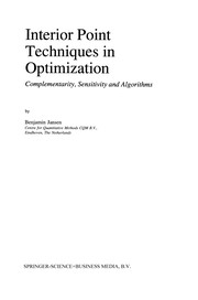 Cover of Interior Point Techniques in Optimization by Benjamin Jansen