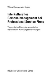 Front cover of Interkulturelles Personalmanagement bei Professional Service Firms by Wilma Klaasen-van Husen