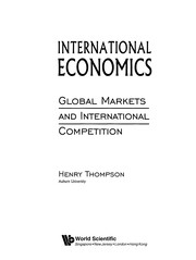 Front cover of International economics by Henry Thompson