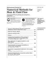 Cover of Numerical models for printing and coating flows by D. T. Gethin