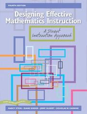 Front cover of Designing Effective Mathematics Instruction by Marcy Stein