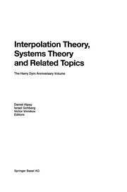 Front cover of Interpolation Theory, Systems Theory and Related Topics by Daniel Alpay
