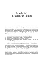 Front cover of Introducing Philosophy of Religion by Chad Meister