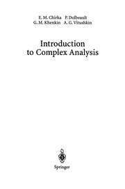 Cover of Introduction to Complex Analysis by E. M. Chirka