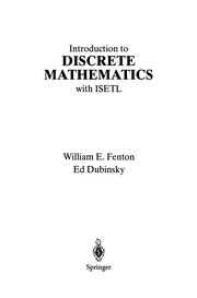 Front cover of Introduction to Discrete Mathematics with ISETL by William E. Fenton