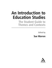 Front cover of An introduction to Education studies by Sue Warren