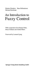 Front cover of An Introduction to Fuzzy Control by Dimiter Driankov