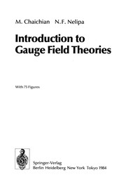 Front cover of Introduction to Gauge Field Theories by Masud Chaichian