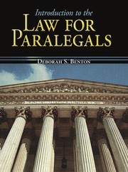 Front cover of Introduction to the law for paralegals by Deborah S. Benton