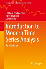 Cover of Introduction to Modern Time Series Analysis by Gebhard Kirchgässner