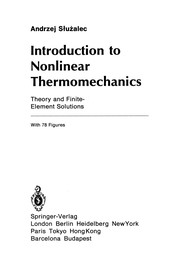 Front cover of Introduction to Nonlinear Thermomechanics by Andrzej Służalec