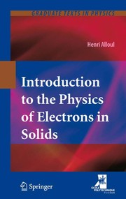 Front cover of Introduction to the physics of electrons in solids by Henri Alloul