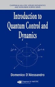 Cover of Introduction to quantum control and dynamics by Domenico D'Alessandro
