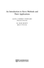 Front cover of An introduction to sieve methods and their applications by Alina Cojocaru
