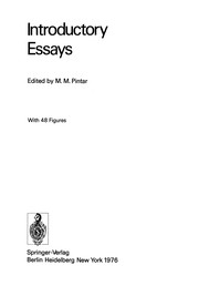 Cover of Introductory Essays by Milan Mik Pintar